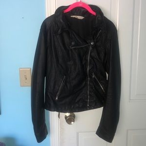 Black Faux Leather Jacket